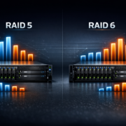 RAID 5 vs RAID 6 Performance Test: Geschwindigkeit im Vergleich – RAID 5 vs RAID 6 Performance Vergleich - Server-Arrays mit Geschwindigkeits-Visualisierung