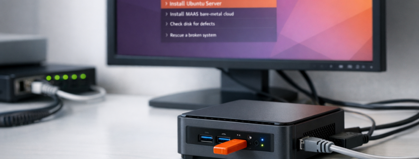 Ubuntu Server auf Home Server installieren: Schritt-für-Schritt – Ubuntu Server Installation auf Mini-PC Home Server mit USB-Stick und Monitor Setup