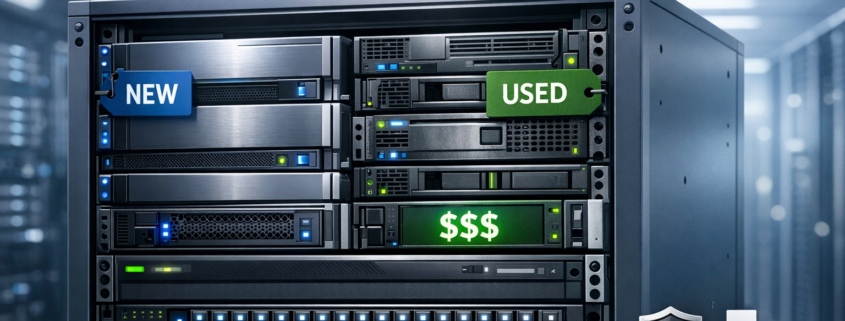 Gebrauchte Server Hardware kaufen: Worauf achten beim Kauf? – Titelbild zum Kauf gebrauchter Server-Hardware in einer modernen Serverumgebung