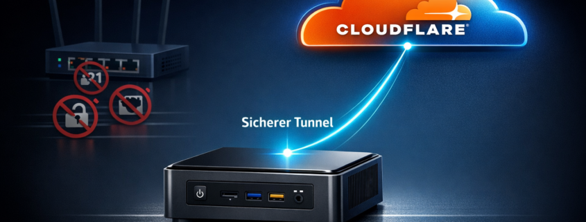 Cloudflare Tunnel für Home Server: Sichere Verbindung ohne Portfreigabe – Cloudflare Tunnel Verbindung zwischen Home Server und Cloud ohne Portfreigabe am Router