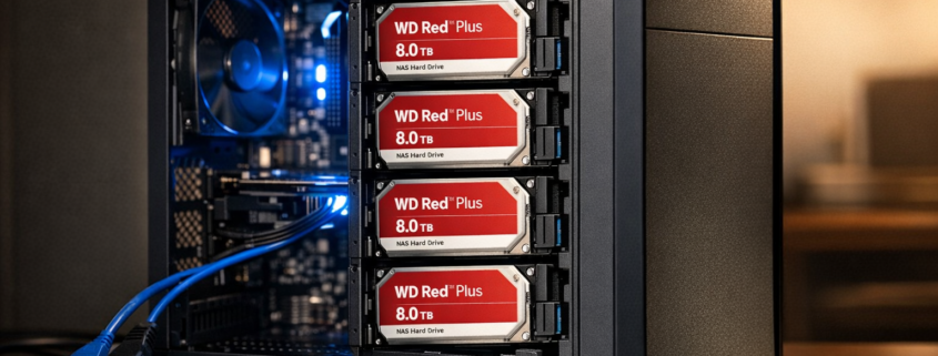 RAID fuer Home Server einrichten - Vier Festplatten im RAID Verbund