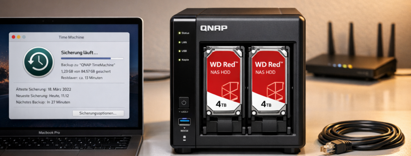 QNAP Backup einrichten: HBS 3 und Time Machine konfigurieren – QNAP TS-264 NAS mit WD Red Festplatten und MacBook Time Machine Backup Setup