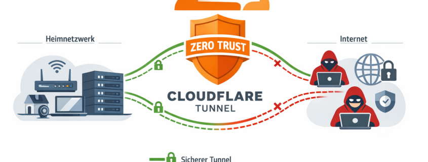 Cloudflare Tunnel Sicherheit: Best Practices und Härtung – Cloudflare Tunnel Sicherheitsarchitektur mit Zero Trust Schutz zwischen Heimnetzwerk und Internet